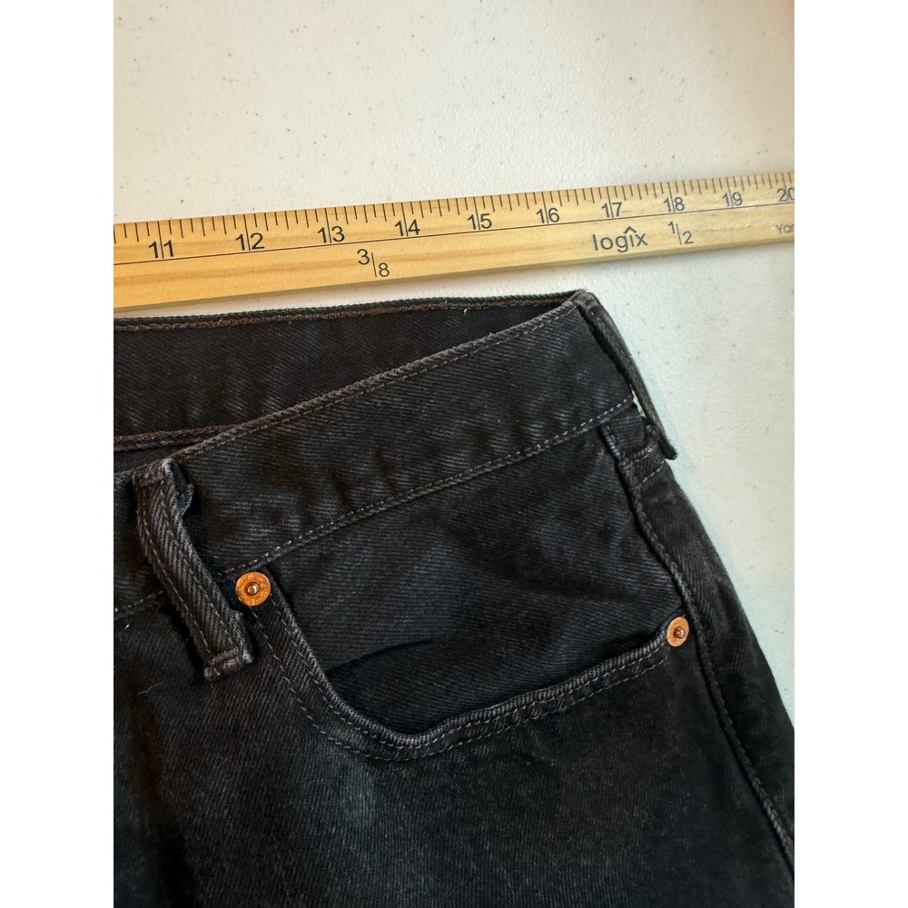 Levis 501 Original Fit Black Straight Leg Jeans‎ Mens W34 L29 Button Fly Denim - Picture 8 of 14